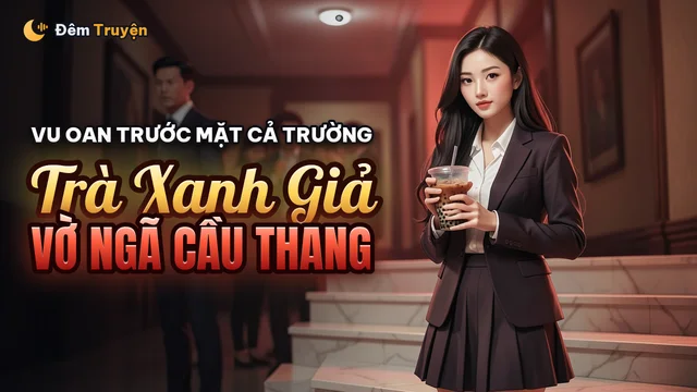 Ảnh bìa truyện audio Trà Xanh Ngã Cầu Thang Bị Camera 4K Bóc Mẽ